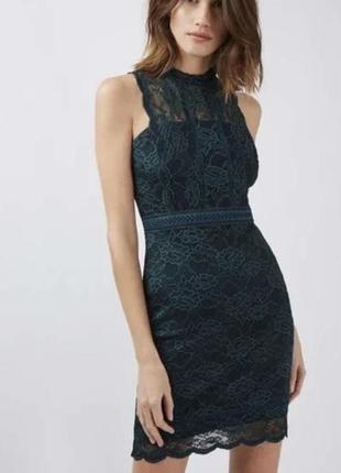 Платье из кружева под горло topshop