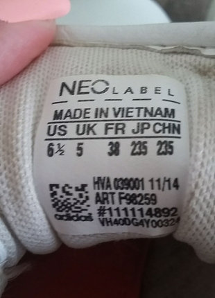 Кросівки adidas neo 36.5 розмір8 фото