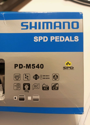 Педалі/контакти shimano pd-m540, spd mtb чорні