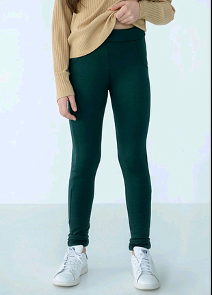 Лосини дитячі на хутрі.зелені.