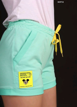 Шорти жіночі трикотажні.бірюзові.
