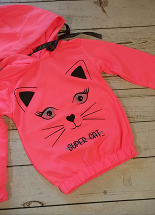 Худі для дівчинки котик