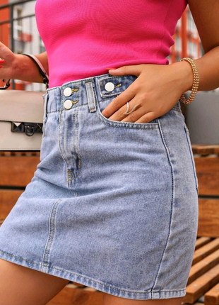 Спідниця джинсова.блакитна