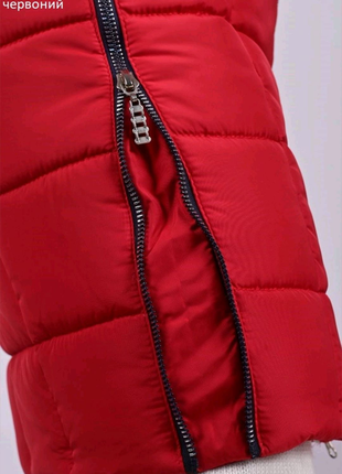 Пальто зимове жіноче. червоне. 427 фото