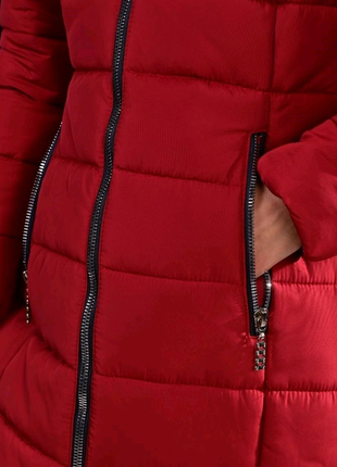 Пальто зимове жіноче. червоне. 428 фото