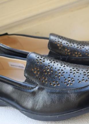 Кожаные туфли мокасины слипоны лоферы на широкую easy b р. 42 р. 7 e 27,3 см8 фото