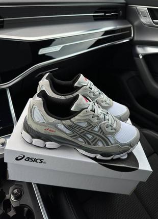 👕мужские кроссовки asics gel-nyc gray white silver6 фото