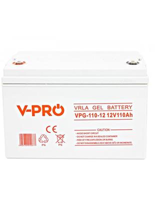 Акумуляторна батарея volt polska gel 12 v 110 ah vrla vpro premium