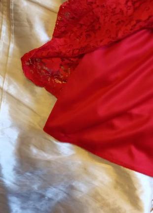 Сукня червона гіпюрова на підкладці розмір s дівчаче стильне.5 фото
