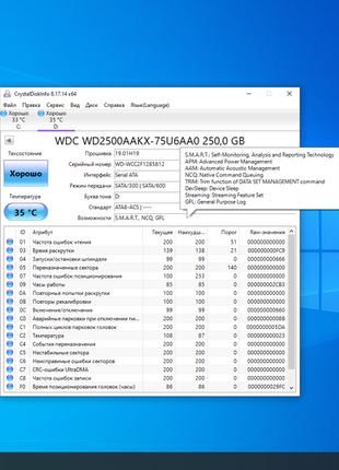 Продам жесткий диск на 250 гб