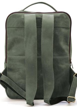 Шкіряний рюкзак зелений tarwa re-7287-3md кінська шкіра5 фото