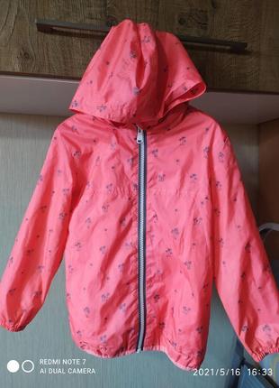 Куртка — вітровка дитяча next з капюшоном, зріст 110.1 фото