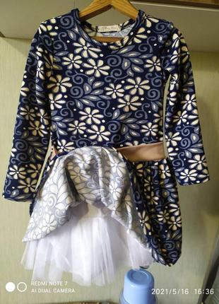 Плаття трикотажне з нижньою спідницею, на 5 років, виробництво уг2 фото