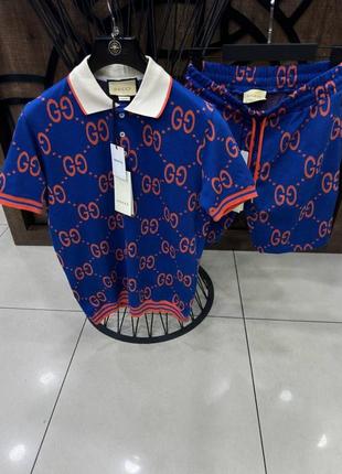 Мужской летний костюм шорты + футболка g•u•с •с •i