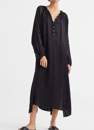 Новое натуральное платье кафтан мидакси оверсайз