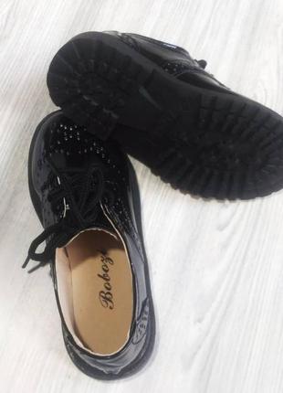 Лаковані туфлі дитячі bobozi чорні6 фото