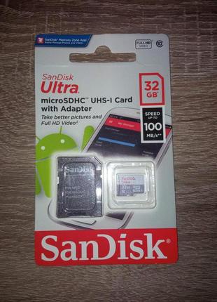 Карта пам'яті sandisk ultra 32 gb microsdxc uhs-i card