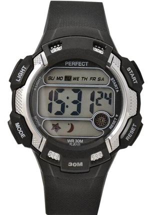 Оригінальні чоловічі електронні годинники perfect s-610 (польща)1 фото