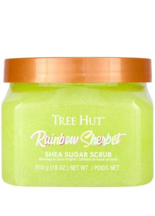 Скраб для тела с ароматом сладкого мороженого tree hut rainbow sherbet sugar scrub 510 г