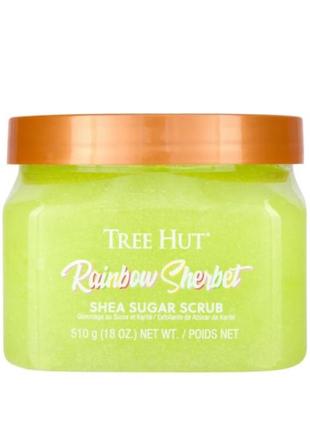 Скраб для тела с ароматом сладкого мороженого tree hut rainbow sherbet sugar scrub 510 г