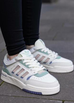Женские кроссовки adidas drop step beige multicolor1 фото