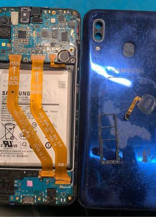 Розбирання samsung galaxy a20, a205fn на запчастини, по частинах,