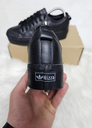 Кожаные кроссовки adidas nizza platform (fw0266)4 фото