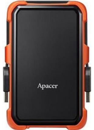 Зовнішній накопичувач hdd 2.5 usb 1 tb apacer ac630 black/orange (ap1tbac630t-1) (код товару:16955)