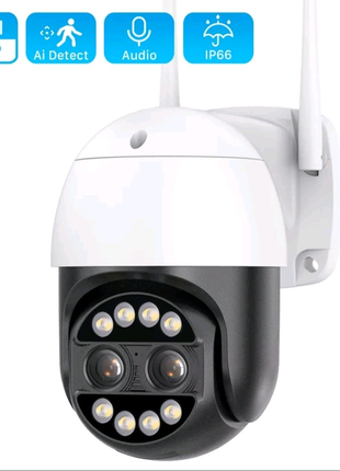 4k wifi ip камера 2 лінзи 8mp 8xzoom