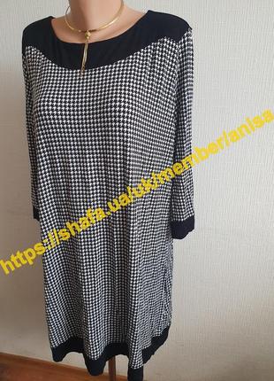 Трикотажное платье-туника гусиная лапка tcm tchibo