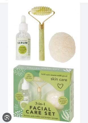 Набор для ухода за лицом, нефритовый валик.