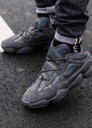 Женские кроссовки adidas yeezy boost 500 utility black