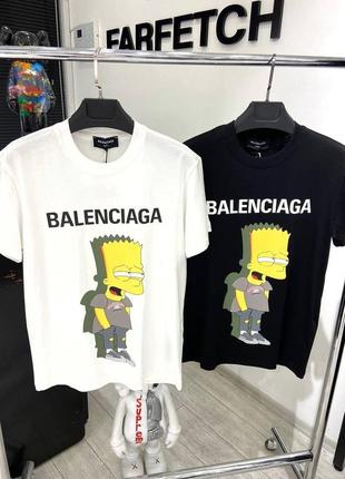 Мужская футболка баленсиага с принтом / стильные мужские футболки balenciaga