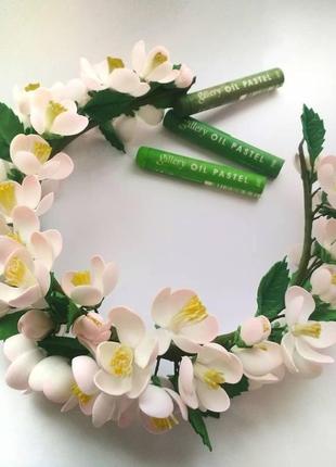 Ободок венок обруч с цветами яблони