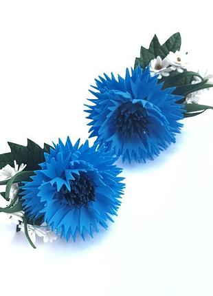 Заколки резинки з волошками