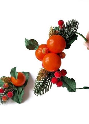 Обруч ободок мандаринка апельсинка