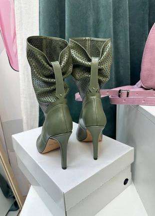 Женские туфли чулки из натуральной кожи бри3 фото
