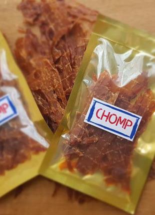 "chomp" куриные джерки, мясные чипсы, вяленое мясо.3 фото