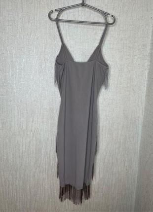 Сіра сукня з бахромою в стилі гетсбі, одрі хепберн, 20х6 фото