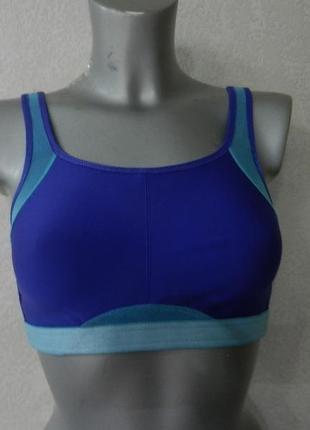 34d 75д, wacoal sport wire free bra, синий спортивный бюстгальтер3 фото