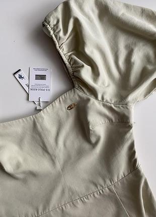 Платье миди polo assn с объемными рукавами размер s