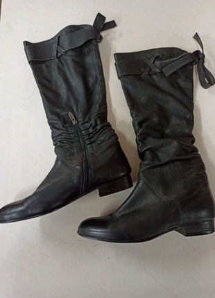 Сапоги жіночі кожані