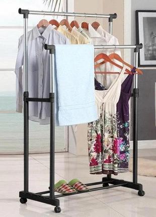 Телескопічна стійка, вішалка для одягу і взуття