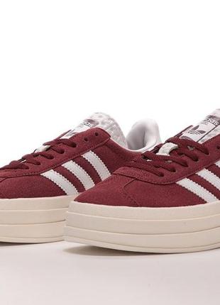 Кроссовки женские в стиле adidas gazelle bold адидас газель болд красные кеды