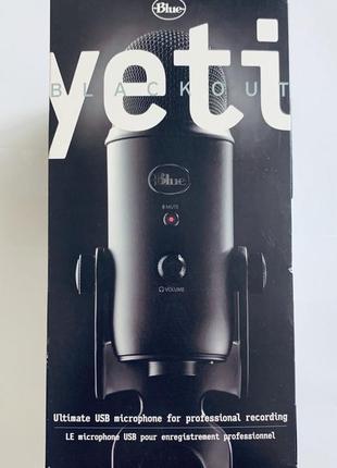 Мікрофон blue microphones yeti (blackout) — у наявності1 фото