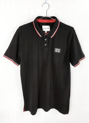 Поло cerruti 1881 чорне чоловіче футболка чорна з червоним чоловіча