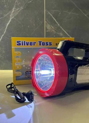Продам ручний ліхтар вбудований акумулятор led, прожектор р.3 фото