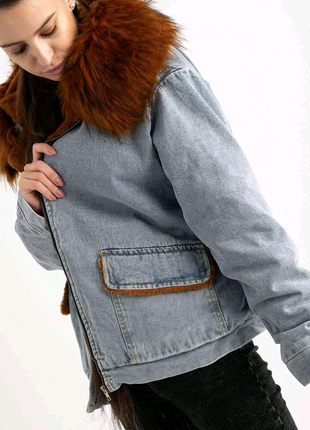 Зимова куртка джинсова4 фото
