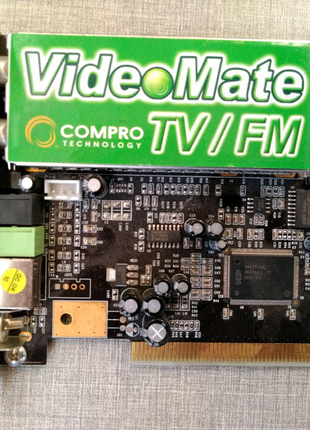 Tv-тюнер аналоговий pci compro videomate tv/fm palbg+dk