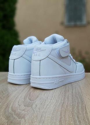 Nike air force белые высокие с мехом2 фото